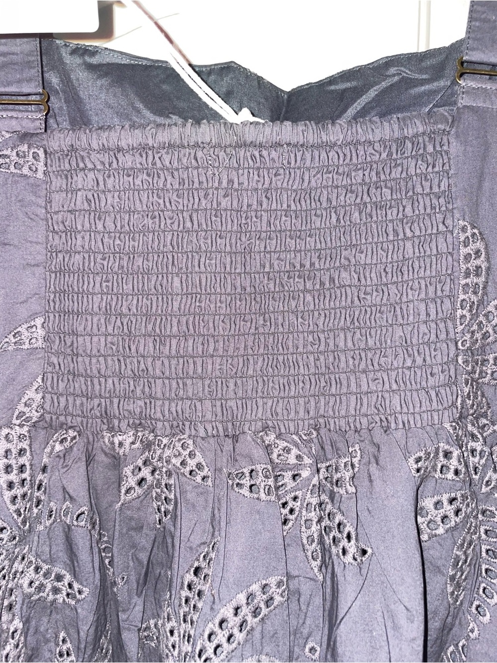 Marine Layer Rosette Eyelet Sleeveless Maxi Dress In Indigo Sz Medium NWT $218 - Picture 10 of 12